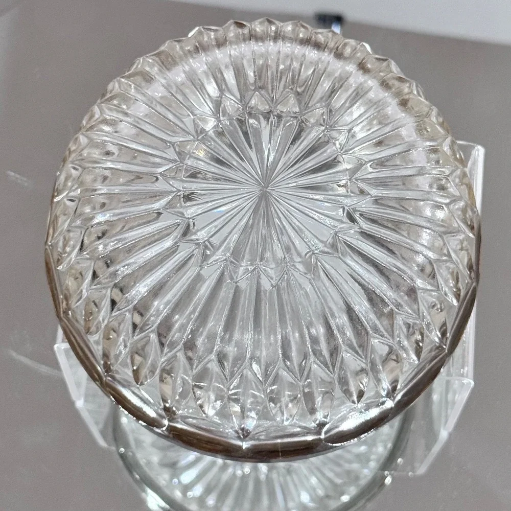 Vintage Leonard Silver Plate & Crystal Sauce Set in Original Box, No‎ Spoon